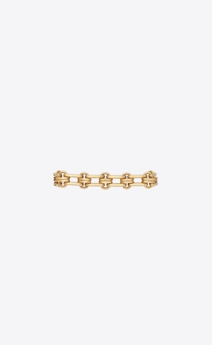 YSL Large Vintage Stickad Chain Bracelet In Metal Guld | MAE904856