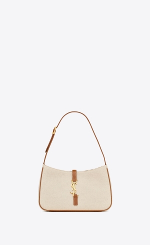 YSL Le 5 À 7 In Canvas And Läder Mörkröda | TMX647539