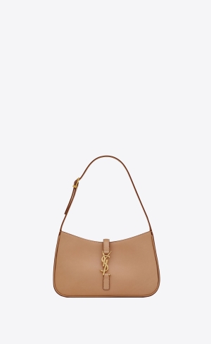 YSL Le 5 À 7 In Vegetable-tanned Läder Bruna Guld | VUF386791
