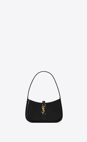 YSL Le 5 À 7 Mini In Shiny Läder Svarta | KQA461579