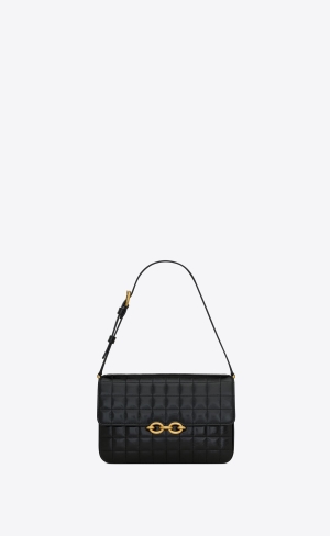 YSL Le Maillon In Quiltad Shiny Läder Svarta | WMA014675
