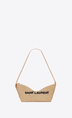 YSL Le Rafia Crossbody Bag Naturel | ZFJ087364