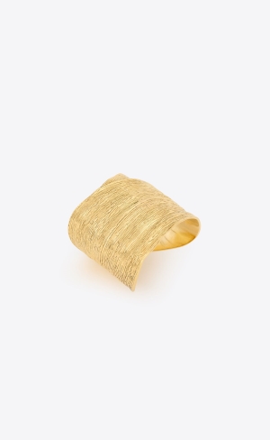 YSL Leaf Cuff In Metal Ljusguld | BFJ932415