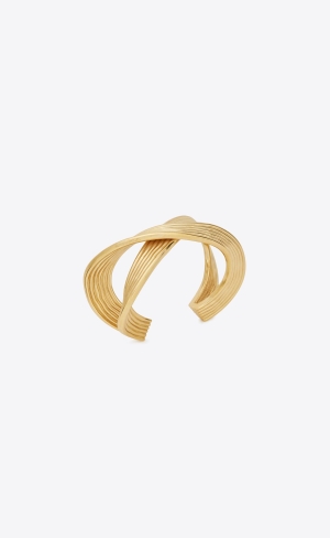 YSL Link Cuff In Metal Guld | YNH910286