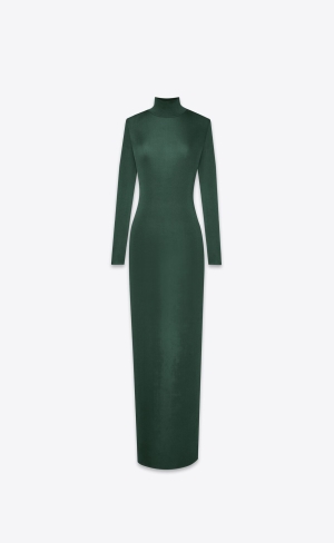 YSL Long Klänning In Knit Vert Foret | UTV152374