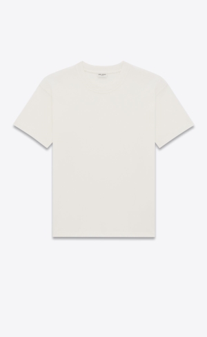 YSL Loose Fit T-shirt In Jersey Naturel | GZQ463950