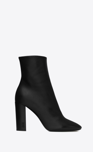 YSL Lou Ankle Boots In Läder Svarta | VWQ806143