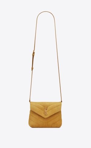 YSL Loulou Toy Rem Bag In Matelassé "Y" Mocka Gula | JXL706149