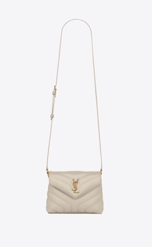 YSL Loulou Toy Rem Bag In Quiltad "Y" Läder Blanc Vintage | GRP047293