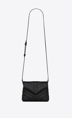 YSL Loulou Toy Rem Bag In Quiltad "Y" Läder Svarta | WTE546128