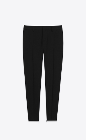 YSL Mager Pants In Gabardine Svarta | NAJ894357