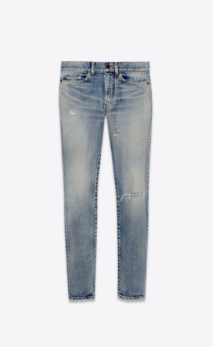YSL Mager-fit Jeans Blå | LCO086295
