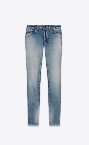 YSL Mager-fit Jeans Ljusblå | EDT237581