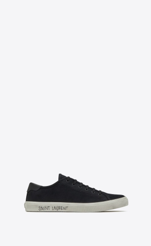 YSL Malibu Sneakers In Canvas And Läder Svarta | IZW738249
