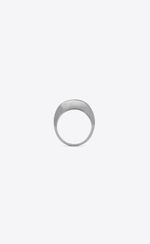 YSL Medium Bumpy Ring In Metal Silver | LCF397518