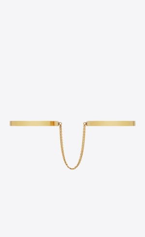 YSL Medium Double Handcuff Bracelets In Metal Guld | NBO471589