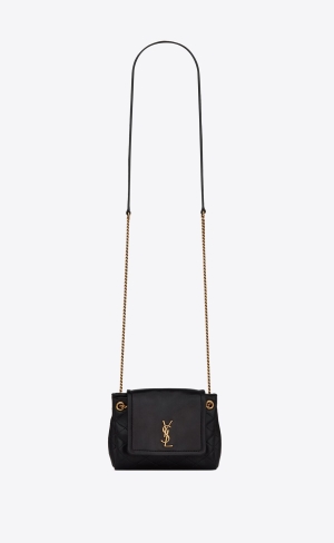 YSL Mini Nolita In Lambskin Svarta | VKT985612