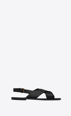 YSL Mojave Sandals In Smooth Läder Svarta | LYO869425