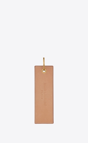 YSL Nastro Saint Laurent Keyring In Smooth Läder Bruna Guld | RQN415728