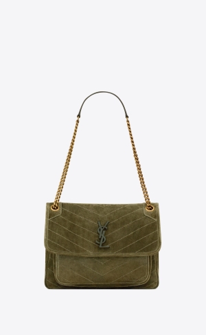 YSL Niki Medium In Mocka Olivgröna Gröna | TSN546327