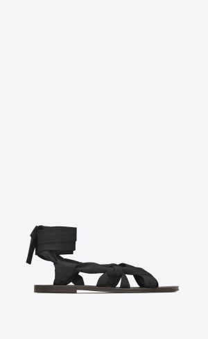 YSL Nolan Sandals In Smooth Läder Svarta | IDG680712