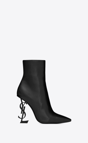 YSL Opyum Booties In Läder Svarta | UXR712856