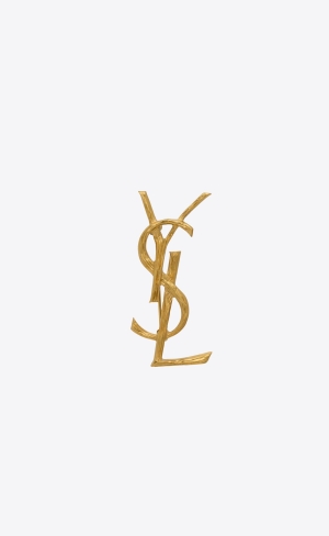 YSL Opyum Brooch In Metal Ljusguld | XFT268531