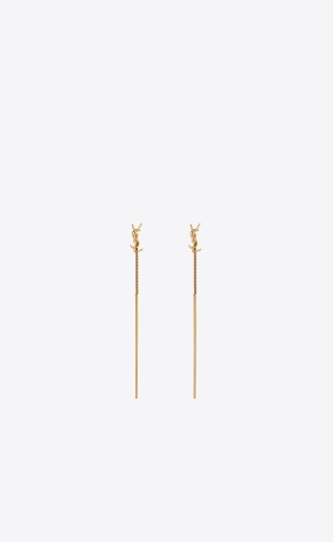 YSL Opyum Threader Earrings In Metal Guld | SVR319054