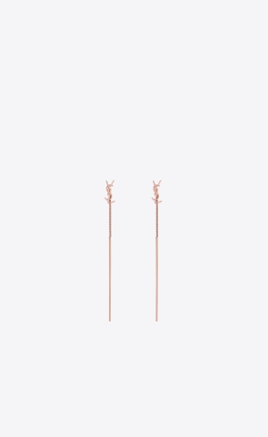 YSL Opyum Threader Earrings In Metal Rosa Guld | SXW497561