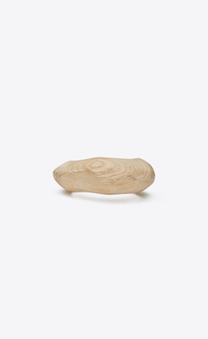 YSL Organic Arty Cuff Bracelet In Wood Silver Vita | LGM612074