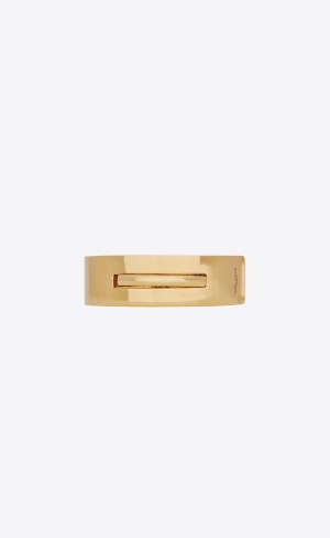 YSL Oversized Closure Bracelet In Metal Guld | QVL342810