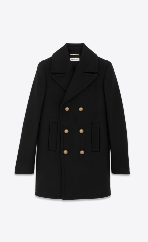YSL Peacoat In Ull Svarta | LOT982613