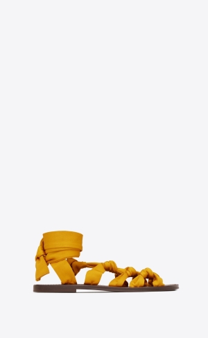 YSL Pepe Sandals In Jersey Ocre | XPD961275