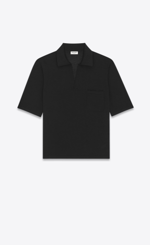 YSL Polo In Ull Svarta | XMG951730