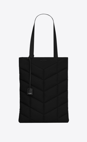 YSL Puffer Tote Bag In Econyl® And Pegaso Xl Noir | BTD857643