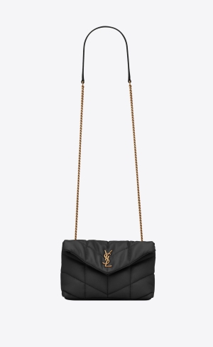 YSL Puffer Toy Bag In Quiltad Lambskin Noir | PYK974105