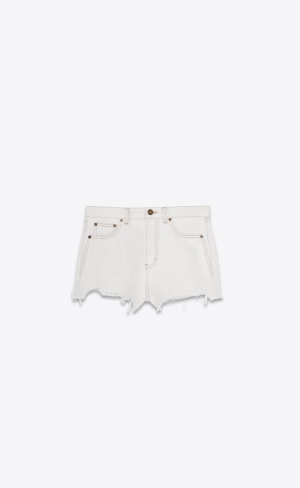 YSL Raw-edge Shorts Grå Vita | TRI429830