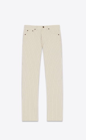 YSL Relaxed-fit Jeans Ljusbeige Blå | ODF672048