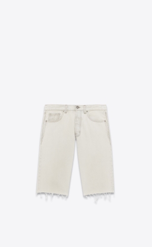 YSL Relaxed-fit Shorts Grå Vita | ZRC523780