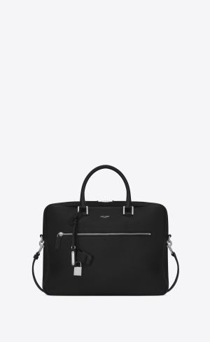 YSL Sac De Jour Briefcase In Grained Läder Svarta | MJT413978