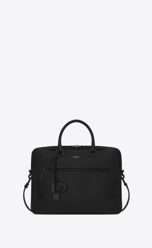 YSL Sac De Jour Briefcase In Grained Läder Svarta | VYW168504