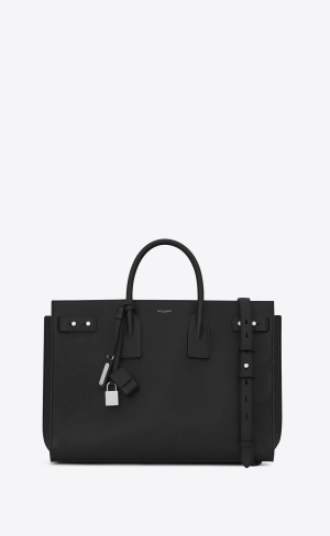 YSL Sac De Jour Large In Grained Läder Svarta | RCO597142