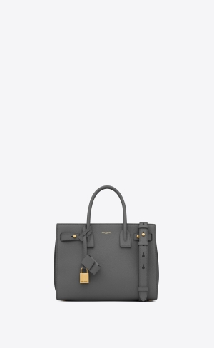 YSL Sac De Jour Supple Baby In Grained Läder Storm | MAQ803529