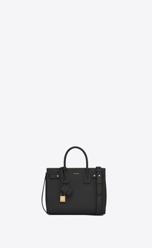 YSL Sac De Jour Supple Nano In Grained Läder Svarta | TLH672083