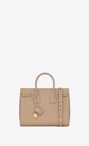 YSL Sac De Jour Supple Small In Grained Läder Mörkbeige | XQN328169