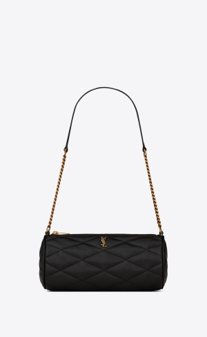 YSL Sade Mini Tube Bag In Quiltad Lambskin Svarta | NQS764358