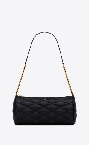 YSL Sade Small Tube Bag In Quiltad Lambskin Noir | PZC420957