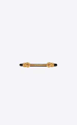 YSL Sailor Knot Cuff Bracelet In Metal Guld Svarta | TLF250478
