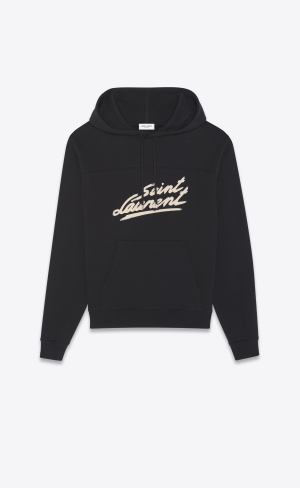 YSL Saint Laurent 50s Signature Hoodie Svarta | WLO390412