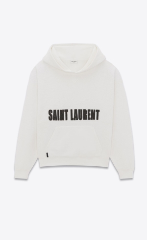 YSL Saint Laurent Agafay Hoodie Naturel Et Noir | ZHA794625